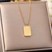 English Inspirational Black Square Titanium Steel For Women, Not Fading, Niche, Light Luxury Collarbone Chain, Internet_ipsvogv.com