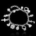 Hot Selling Silver Fashion Thirteen Pendant Bracelets For Women's Multi Element Bracelet Accessories_ipsvogv.com
