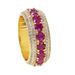 Micro Inlaid Three Row Full Zircon Ring Trendy Hip Hop Men's Round Ring_ipsvogv.com