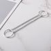 Plain Smooth Tassel Double Layer Chain Fashion Personalized Trendy One Piece Ring Set Of 2_ipsvogv.com