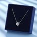 Element Style Crystal Round Smart Beating Heart Necklace Clavicle Chain_ipsvogv.com