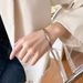Korean Style ins Style Simple Gloss Titanium Steel Bracelet Niche Design Opening Bracelet Bracelet for Men and Women_ipsvogv.com