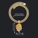 Set Of Fashion Hip-Hop Queen Avatar Long Layered Full Diamond Cuban Chain Necklace_ipsvogv.com