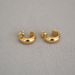 Women's Jewelry Simple And Compact Texture Brass Gold Plated Bean Shaped Glossy C Shaped 925 Silver Needle Earrings Temperament Versatile_ipsvogv.com
