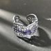 zircon Design A Niche High-end Of Honeycomb Opening For Women's Light Luxury Hollow Out Nine Purple Fire Free Ring_ipsvogv.com
