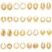 Real gold electroplated earrings color retaining metallic irregular high end texture earrings_ipsvogv.com