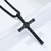 Retro old fashioned titanium steel knotted cross necklace hiphop personality cross pendant_ipsvogv.com