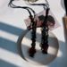 Black Lace Long Collarbone Necklace Wine Red Woven Rose Flower Neck Choker Tie Rope_ipsvogv.com