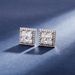 Popular Full Zircon Hip Hop Earrings Men's Square Thread Earring_ipsvogv.com