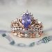 Sanjie Light Luxury Princess Crown Rose Gold Jewelry Inlaid With Water Drop Color Diamond Ring For Women_ipsvogv.com