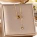 Titanium Steel Necklace, Women's Tassel, Small Waist, Pendant, Liht Luxury Fashion Collarbone Chain Accessory, No_ipsvogv.com