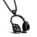 2023 Jewelry Rock Music Earphones Pendant Titanium Steel Couple Necklace for Men_ipsvogv.com