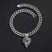 Hot Selling New Product Full Diamond Hollow Heart Alloy Pendant Hip Hop Fashion Personalized Design Men's Necklace_ipsvogv.com