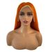 Ginger Orange Straight 13X4 Frontal Lace Wig 100% Human Hair Straight Human Hair Wig_ipsvogv.com