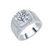 Sterling Silver Big Men's Ring Full Of Stars 10 Carat Moissanite Domineering Men's Ring Atmospheric Gift For Boyfriend_ipsvogv.com