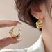 European And American Niche Design Twisted Metal Irregular Earrings Cold Wind Advanced Sense Personality Trendy Ear Buckle Short Women_ipsvogv.com