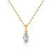 Copper Plated K Real Gold Zircon Pendant Necklace Jewelry Simple Clavicle Chain Gift Girlfriend Wedding Necklace_ipsvogv.com