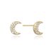 Unisex Version Of Diamond Zircon CZ Moon Earrings Color Retaining Gold And Silver Female Earrings Fresh And Sweet_ipsvogv.com