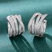 Cao Shi's Multi-layered Intersecting With Multi Ring Diamond Inlay Temperament, High-end Banquet Earrings, Fashionable_ipsvogv.com