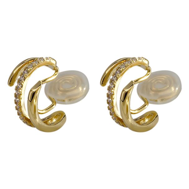 Women's Jewelry High End Hoop Ear Clips For Non Pierced Ears Mosquito Coils Earrings Simple And Compact Temperament Earrings Niche Design_ipsvogv.com