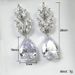 Cao Shi's New Bridal Luxury Water Drop Pear Shaped Zircon Pendant For Women's Wedding Banquet Earrings_ipsvogv.com