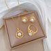 【 Titanium Steel 】 Necklace Earring Light Luxury Full Diamond Rotating Pearl Personalized Charm Banquet Earrings Set_ipsvogv.com