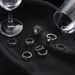 New Dot Diamond Flower Feather Carved Opening 9-piece Set Ring_ipsvogv.com