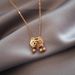 Long Life Blessing Lock Titanium Steel Necklace For Women's Clavicle Chain With Rose Gold Plating Pendant Accessories_ipsvogv.com