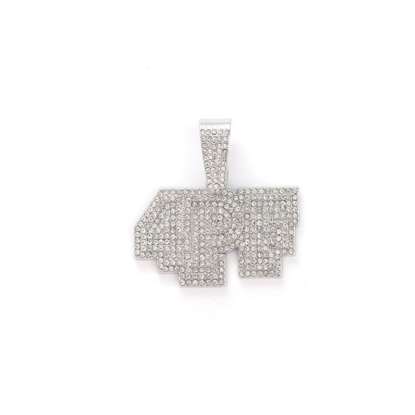 Hip Hop Alloy Letter Count 4PF Pendant Full Diamond Cuban Chain Trendy, Personalized, Fashionable, Exaggerated Men's_ipsvogv.com