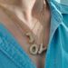 New Chubby Pendant With Inlaid Stones, Fashionable And Simple Collarbone Chain, Birthday Balloon, Smooth Letter Necklace_ipsvogv.com