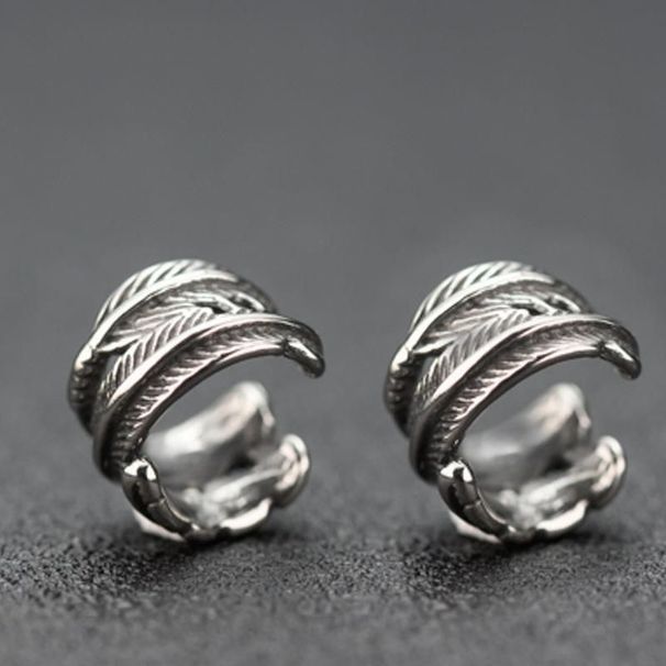 Feather Free Perforated Earrings For Men, Simple And Fashionable, Single Without Hole Clip, Cool Style, High-end Trend,_ipsvogv.com