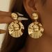 Exaggerated High-End Sense Fashion Metal Style Gold Glossy Earrings Ins Jewelry Set_ipsvogv.com