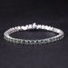 Light Luxury Green Gemstone Bracelet 3/4/5mm Tennis Chain S925 Sterling Silver Inlaid With Cultivated Green Spinel Bracelet For Women_ipsvogv.com
