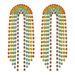 Personality exaggerated colorful full diamond tassel earrings high end super flash design earrings temperament earrings_ipsvogv.com