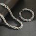 Blue Inlaid Titanium Steel Necklace, Male Niche Design, Hip-hop Style, Thick Collarbone Chain, Couple Accessories_ipsvogv.com