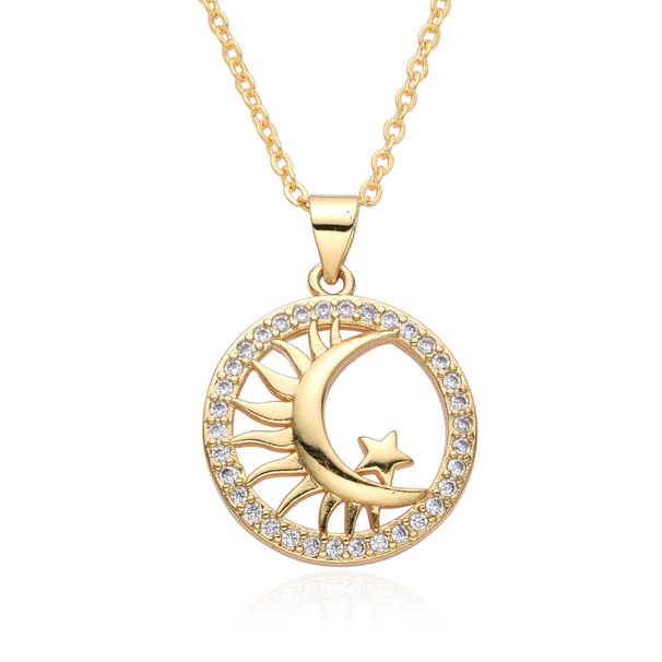 Women’s Jewelry Set Fashion Popular Round Micro Inlaid Zircon Necklace Ins Style Popular Pendant Necklace_ipsvogv.com