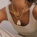 Women's Jewelry 26 Letters Zircon Necklace Stainless Steel Exaggerated 18K Large Gold Chain English Pendant Jewelry_ipsvogv.com