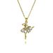 New Style Simple Diamond Dancing Girl Necklace Sweater Chain Ballet Girl Pendant Clavicle Chain Jewelry_ipsvogv.com