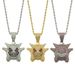 Childhood Memories Diamond Necklace, 3D Pet Elf Geng Gui Pendant, HIPHOP Hip Hop Necklace Accessories_ipsvogv.com