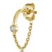 Unisex chain single diamond earrings for women with micro inlaid zircon simple ear bone studs popular piercing earrings_ipsvogv.com