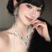 zircon Parkling Super Diamond Earring Et Dre Exaggerated ! Tael High-end Deign Collarbone Chain Necklace_ipsvogv.com