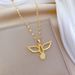 】 Straw 【 Sky Owl Light Luxury Charm Gorgeous Full Diamond Necklace Women's Versatile Clavicle Titanium Steel Chain 【 】_ipsvogv.com