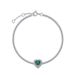 light Luxury Fashion Love Cultivated Emerald Bracelet Female S925 Silver Inlaid Cultivated Colored Gemstone Hand Jewelry Customization_ipsvogv.com