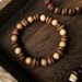 New Chinese Style Handmade Natural Real Coffee Bean Bracelet Elastic Sandalwood Coconut Chips Wood Splicing Woven Hand Jewelry Bracelet For Women_ipsvogv.com