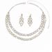 Women’s Jewelry Set Fashion Hot Selling Simple Full Diamond Chain Rhinestone Jewelry Set Necklace Earrings Suitable For Women To Wear_ipsvogv.com