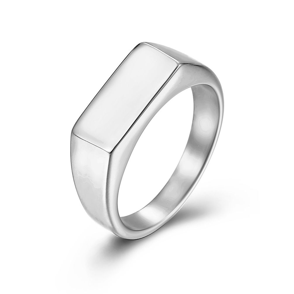 Men And Women's Jewelry Neutral Cold Style Simple Design Titanium Steel Seal Ring Genderless Niche Smooth Ring_ipsvogv.com