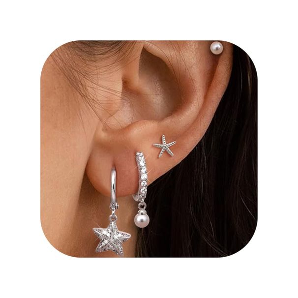 Unisex Hot Selling Real Gold Brass Electroplating Personality Niche High End Three Dimensional Five Pointed Star Earrings Temperament Earrings_ipsvogv.com
