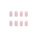 Medium and long square nails foreign trade cross border nail pieces lake blue ripple wear nails summer cool fresh natural nail pieces_ipsvogv.com