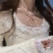 White Peach Dream" Pearl Bowknot Ribbon Necklace Exquisite Elegant Sweet Dreamy 2024 New Arrival_ipsvogv.com