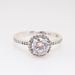 White Copper Plated Silver Classic Elegant Ring Creative Crystal Teardrop Ring Pigeon Egg Ring_ipsvogv.com
